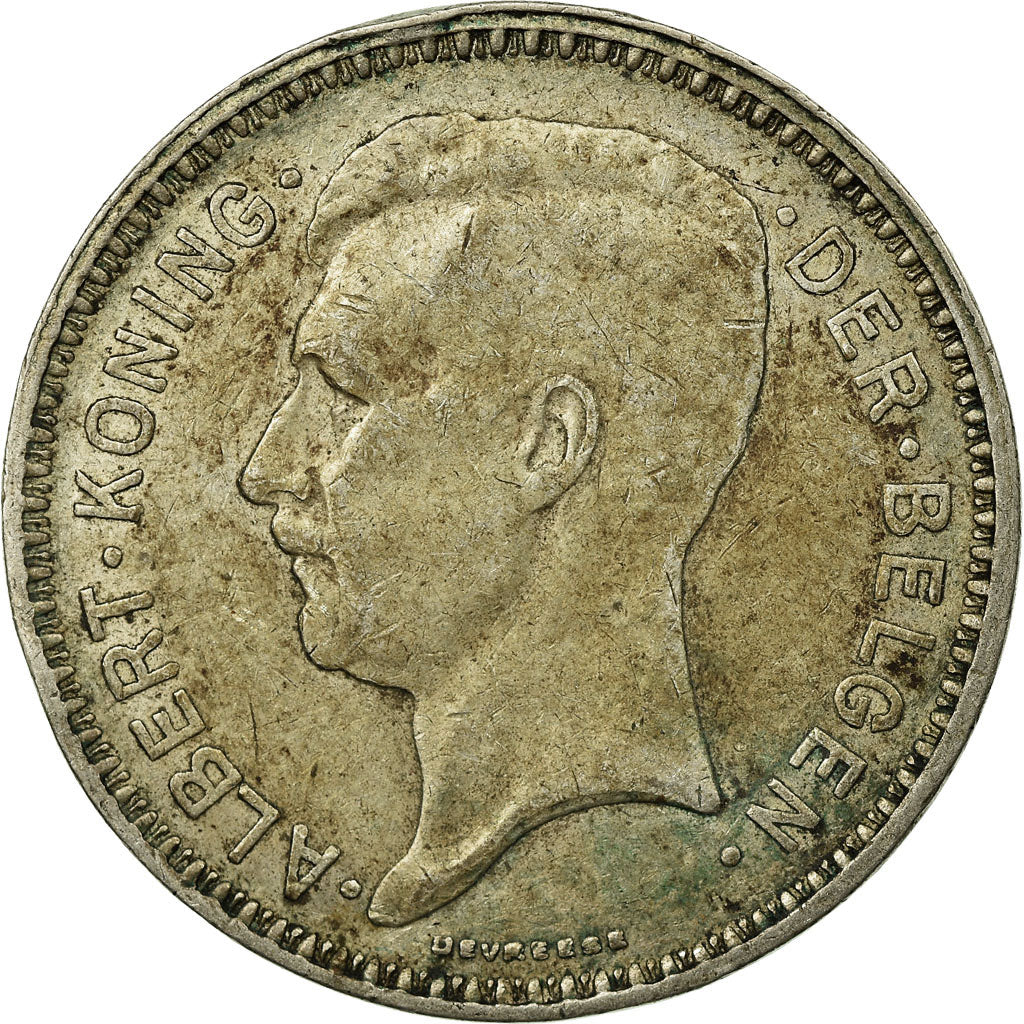 Moneda, Bélgica, 20 Francs, 20 Frank, 1934, BC+, Plata, KM:104.1