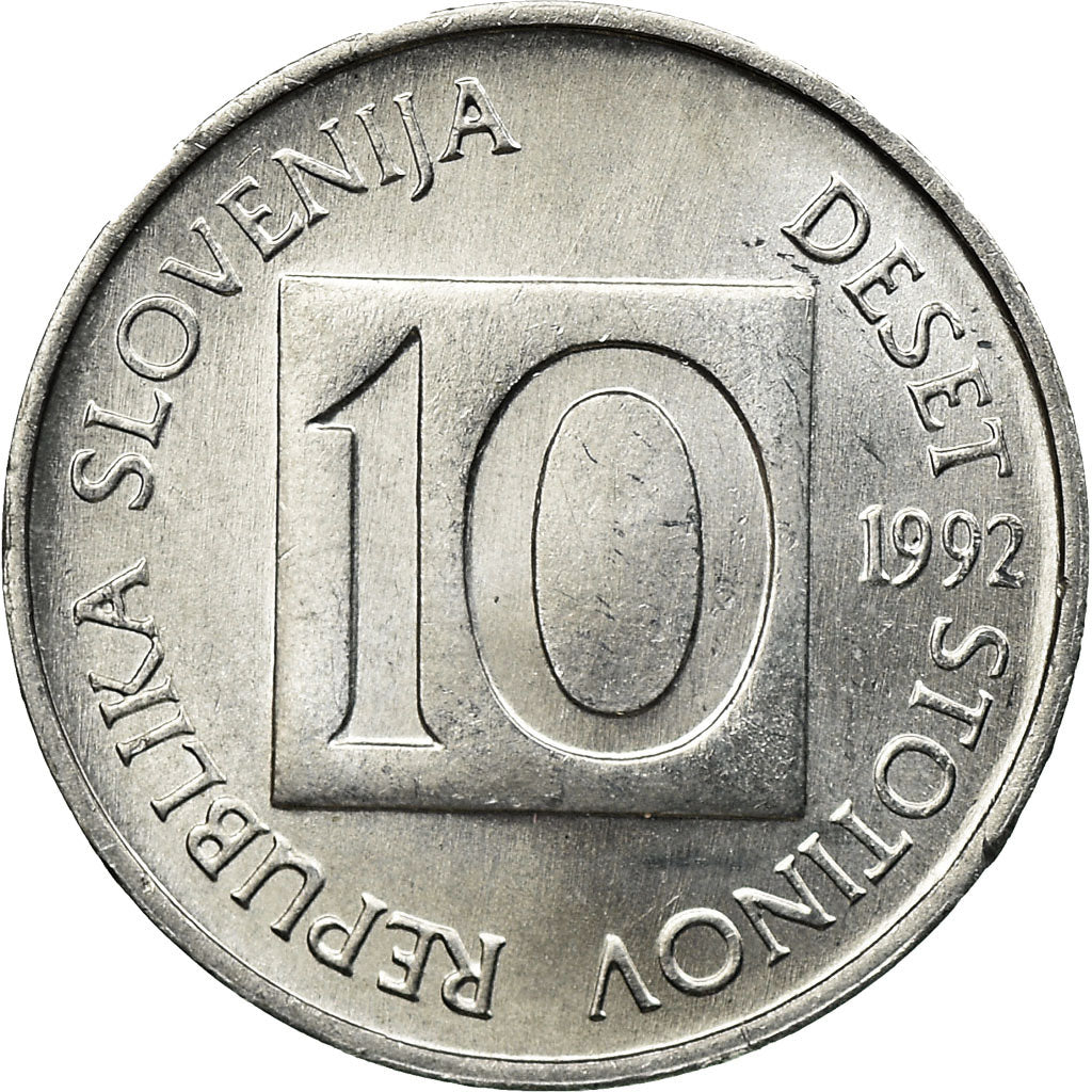 Moneda, Eslovenia, 10 Stotinov, 1992, EBC, Aluminio, KM:7