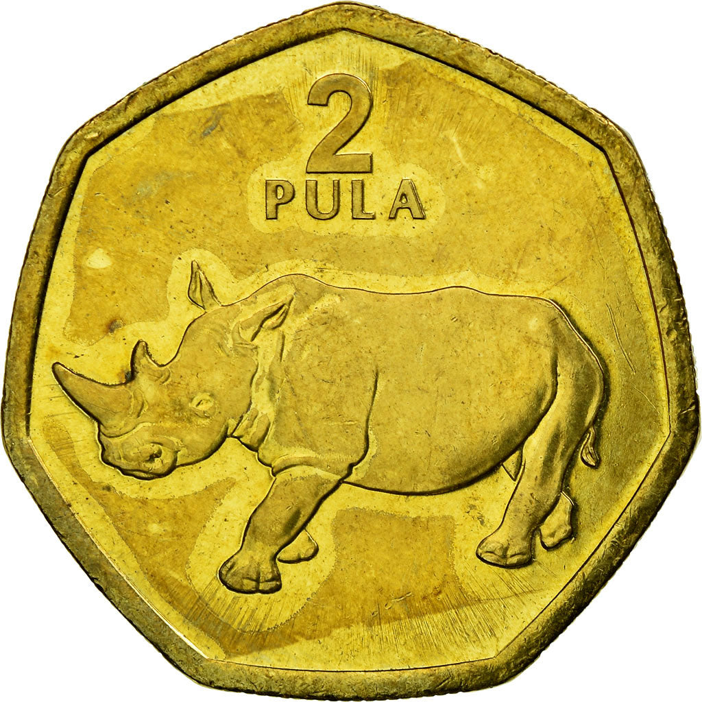Coin, Botswana, 2 Pula, 2004, British Royal Mint, AU(55-58), Brass plated steel