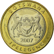 Coin, Botswana, 5 Pula, 2007, British Royal Mint, EF(40-45), Bi-Metallic, KM:30