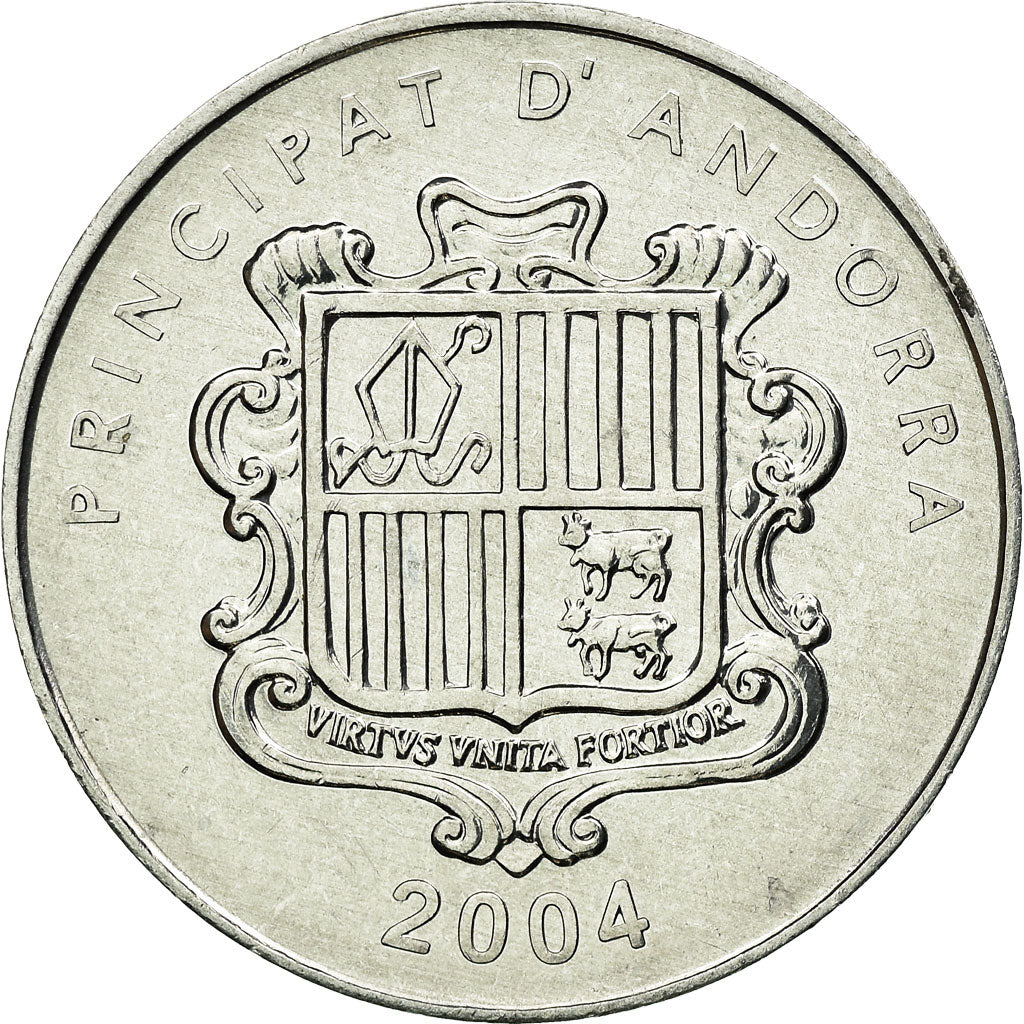 Coin, Andorra, Santa Coloma, Centim, 2004, Kremnica, AU(55-58), Aluminum, KM:229