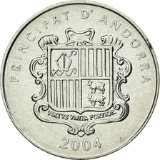 Coin, Andorra, Santa Coloma, Centim, 2004, Kremnica, AU(55-58), Aluminum, KM:229