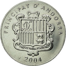 Monnaie, Andorra, 10 Centims, 2004, Kremnica, SUP, Nickel plated steel, KM:235