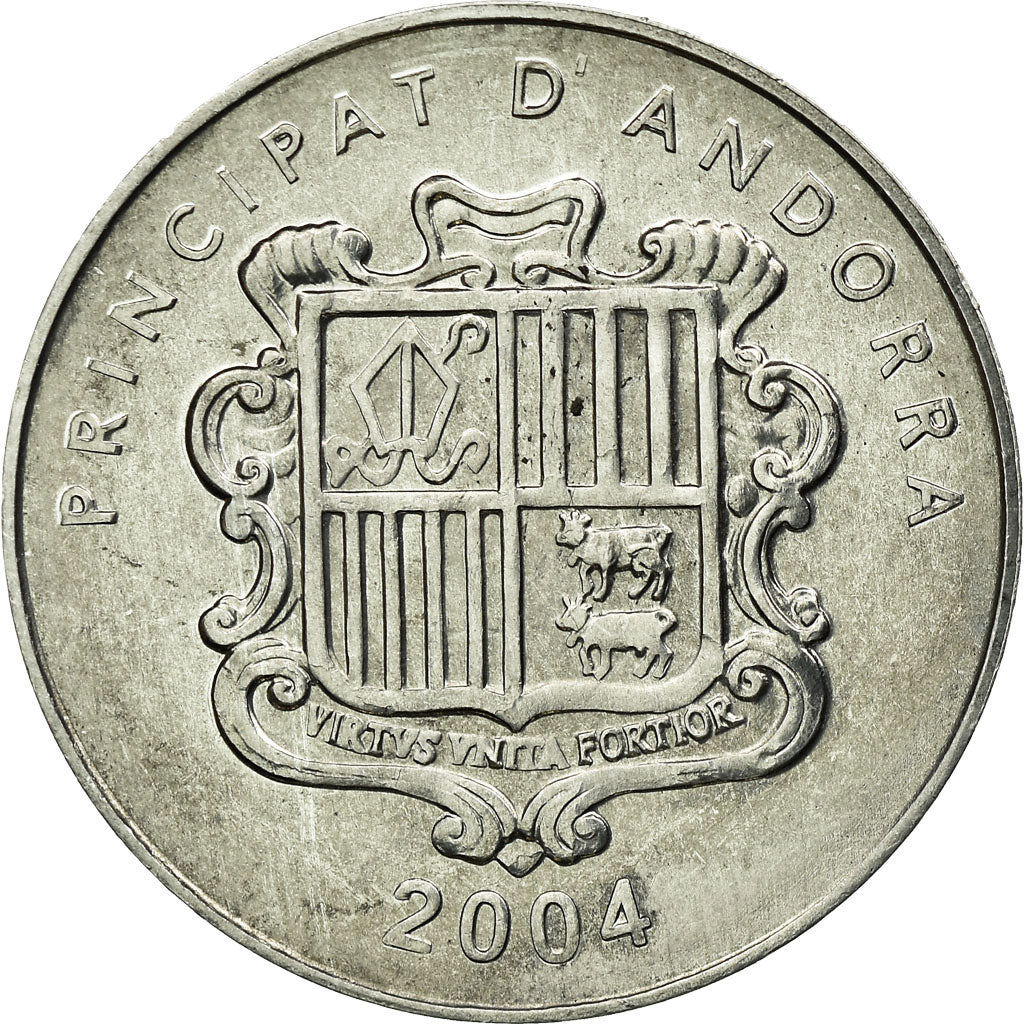 Coin, Andorra, Sant Mart, Centim, 2004, Kremnica, AU(55-58), Aluminum, KM:230
