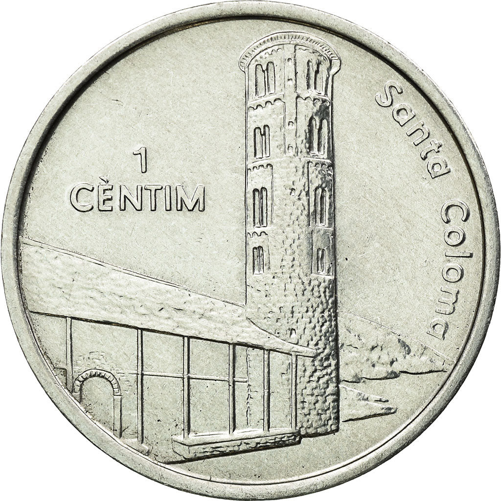 Coin, Andorra, Altar at Santa Coloma, Centim, 2004, Kremnica, AU(55-58)