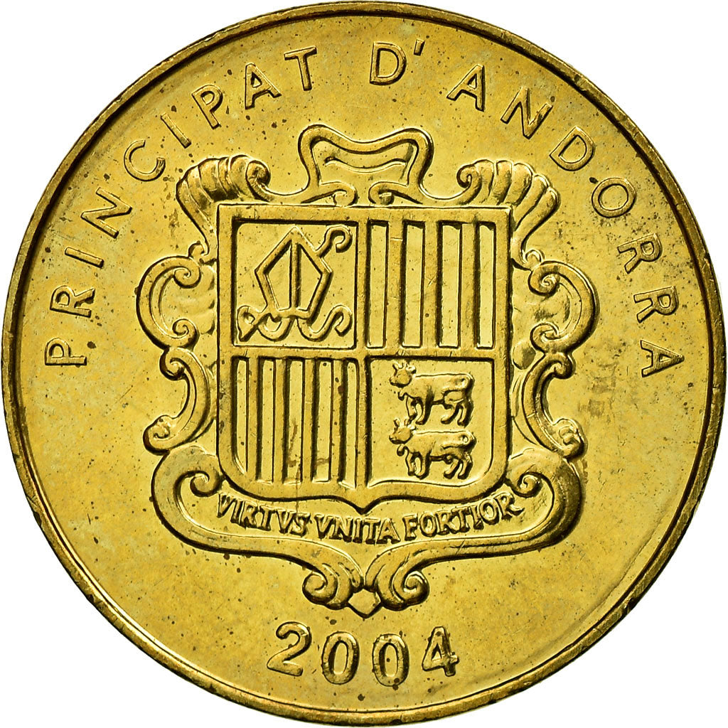 Coin, Andorra, 374798, 5 Centims, 2004, Kremnica, AU(55-58), Brass, KM:233