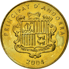 Coin, Andorra, 5 Centims, 2004, Kremnica, AU(55-58), Brass, KM:234