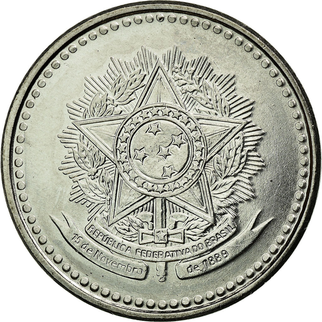 Moneta, Brasile, 50 Centavos, 1988, SPL-, Acciaio inossidabile, KM:604