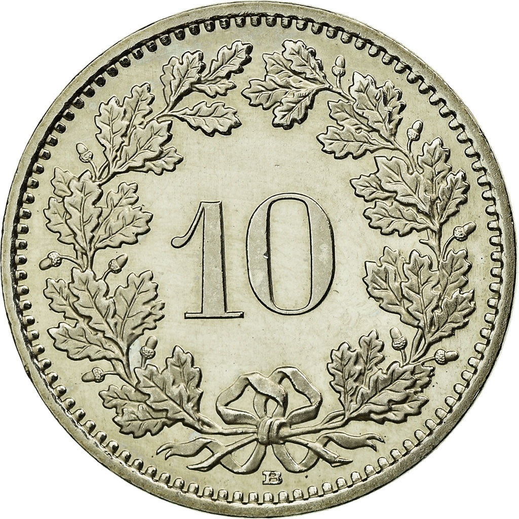 Munten, Zwitserland, 10 Rappen, 2010, Bern, PR, Copper-nickel, KM:27