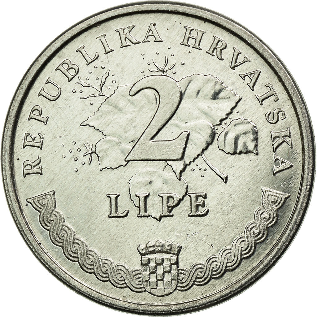 Coin, Croatia, 2 Lipe, 1997, AU(55-58), Aluminum, KM:4