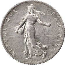 FRANCE, Semeuse, Franc, 1919, Paris, KM #844.1, AU(55-58), Silver, 23, Gadoury..