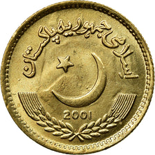 Coin, Pakistan, 2 Rupees, 2001, AU(55-58), Nickel-brass, KM:64
