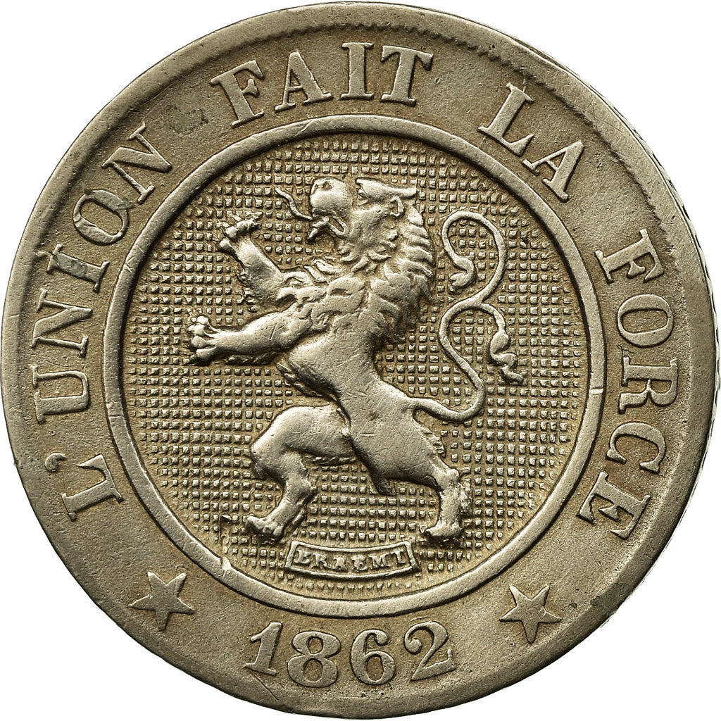 Coin, Belgium, Leopold I, 10 Centimes, 1862, EF(40-45), Copper-nickel, KM:22