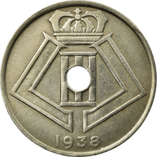 Coin, Belgium, 25 Centimes, 1938, AU(55-58), Nickel-brass, KM:114.1