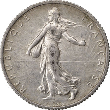 FRANCE, Semeuse, Franc, 1919, Paris, KM #844.1, EF(40-45), Silver, 23, Gadoury..