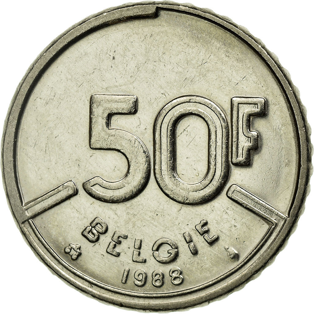 Coin, Belgium, Baudouin I, 50 Francs, 50 Frank, 1988, Brussels, Belgium