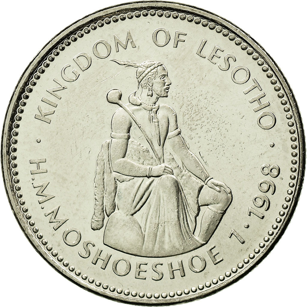 Moneta, Lesotho, Letsie III, Loti, 1998, BB, Acciaio placcato nichel, KM:66