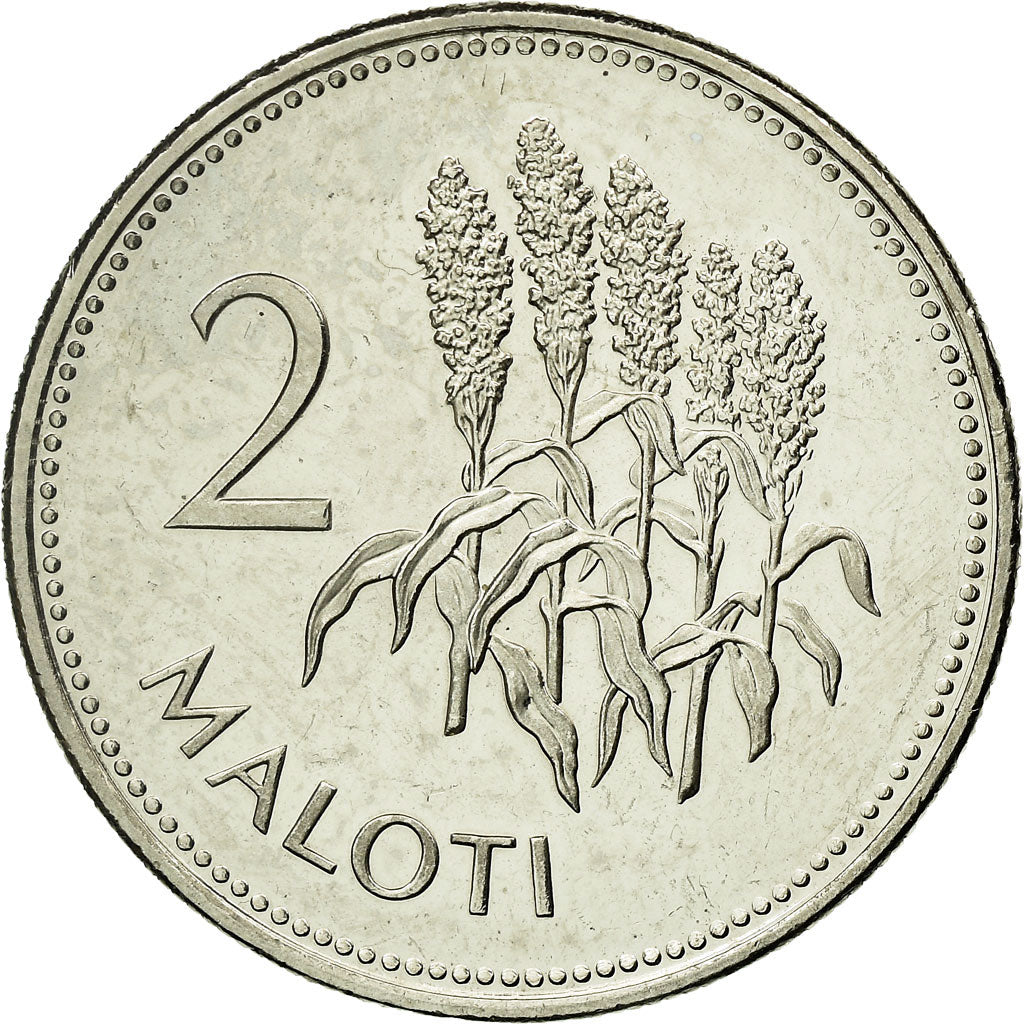 Münze, Lesotho, Moshoeshoe II, 2 Maloti, 1998, SS, Nickel plated steel, KM:58