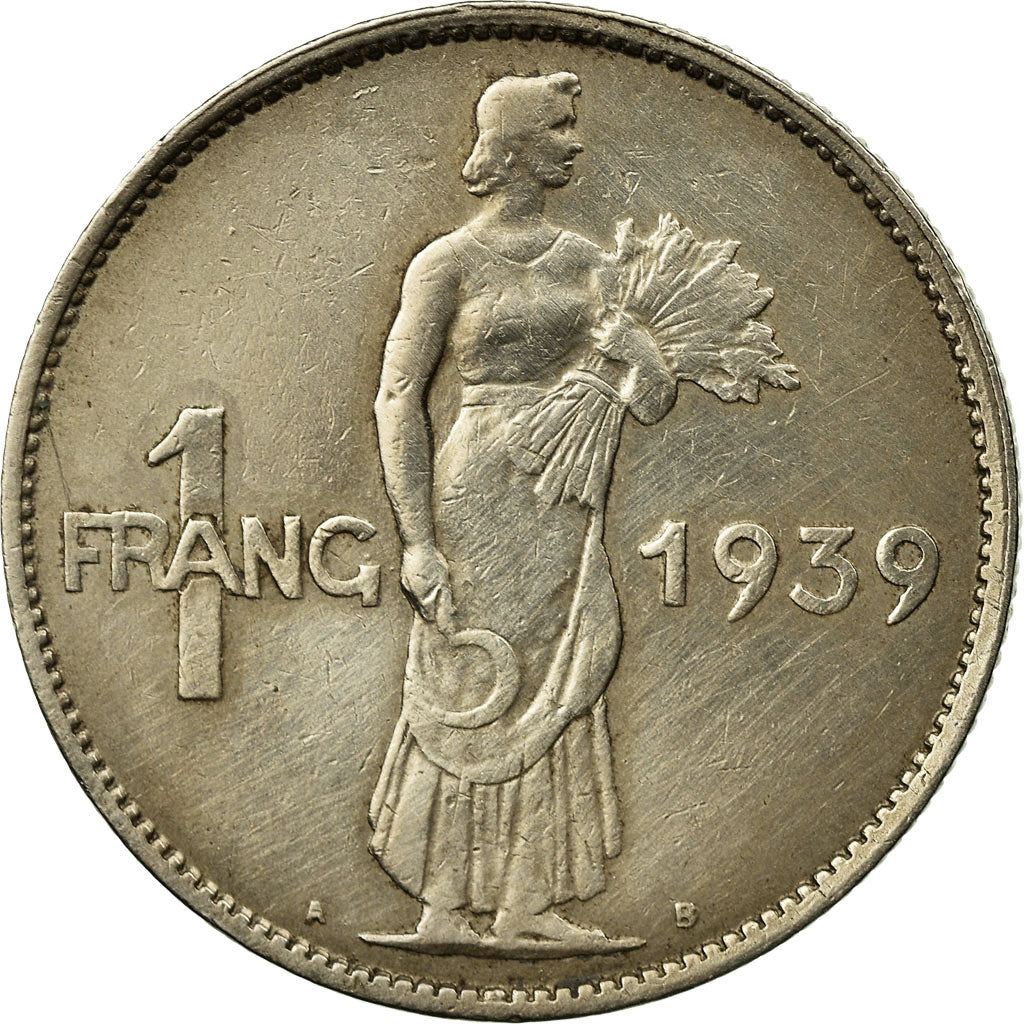 Coin, Luxembourg, Charlotte, Franc, 1939, AU(55-58), Copper-nickel, KM:44