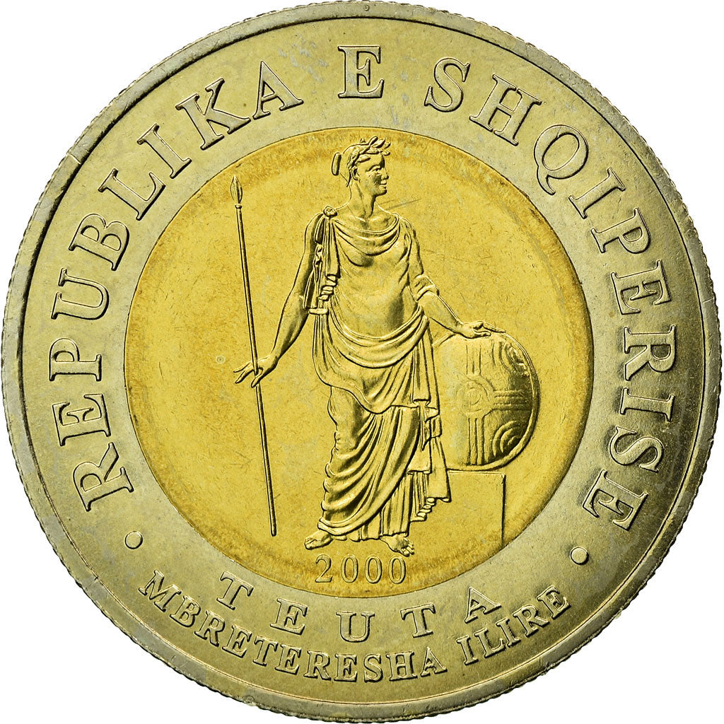 Monnaie, Albania, 100 Lekë, 2000, Rome, SPL, Bi-Metallic, KM:80