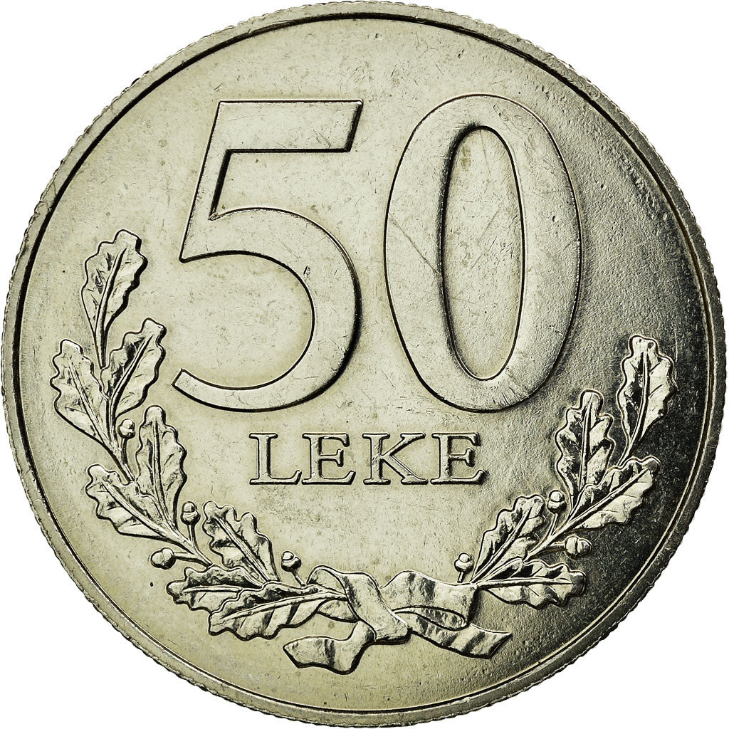 Coin, Albania, 50 Lekë, 2000, Rome, AU(50-53), Copper-nickel, KM:79