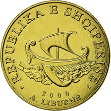 Coin, Albania, 20 Leke, 2000, Rome, MS(63), Aluminum-Bronze, KM:78