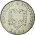 Coin, Albania, 5 Lekë, 2000, Rome, AU(50-53), Nickel plated steel, KM:76
