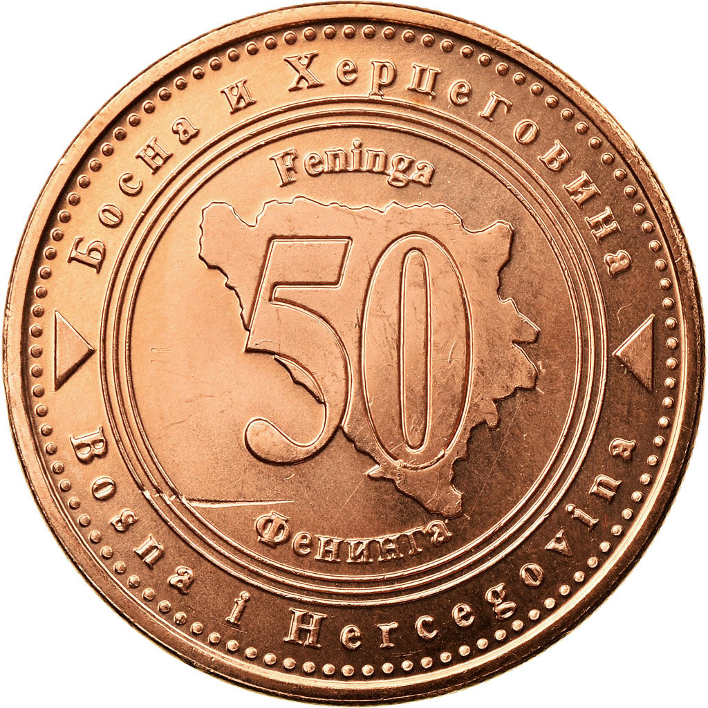 Monnaie, Bosnia - Herzegovina, 50 Feninga, 2007, British Royal Mint, SUP, Copper