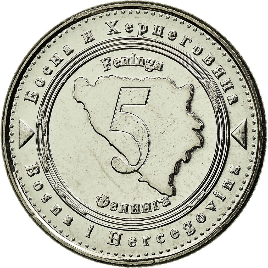 Münze, Bosnia - Herzegovina, 5 Feninga, 2005, British Royal Mint, UNZ, Nickel