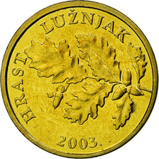 Coin, Croatia, 5 Lipa, 2003, MS(63), Brass plated steel, KM:5