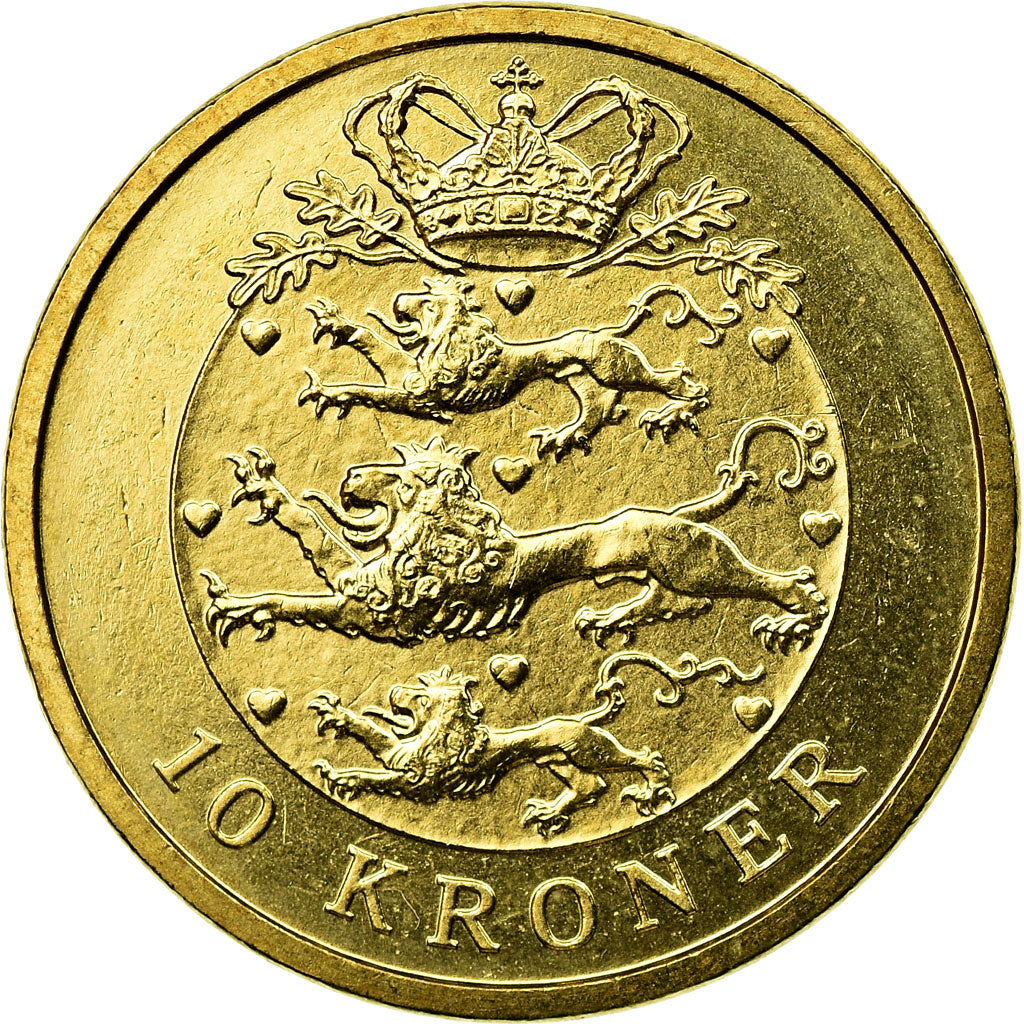 Moneta, Danimarca, Margrethe II, 10 Kroner, 2007, Copenhagen, SPL-