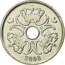 Coin, Denmark, Margrethe II, 2 Kroner, 2008, Brondby, MS(63), Copper-nickel