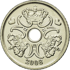 Coin, Denmark, Margrethe II, Krone, 2008, Brondby, MS(63), Copper-nickel