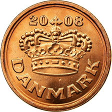 Coin, Denmark, Margrethe II, 50 Öre, 2008, Brondby, MS(63), Bronze, KM:866.3