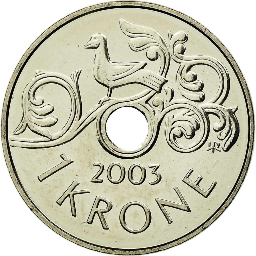 Munten, Noorwegen, Harald V, Krone, 2003, UNC-, Copper-nickel, KM:462