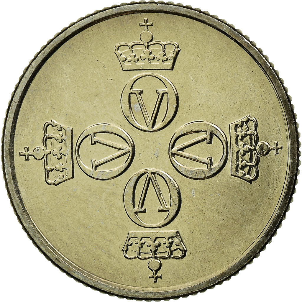 Moneta, Norvegia, Olav V, 25 Öre, 1982, SPL, Rame-nichel, KM:417