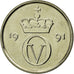 Münze, Norwegen, Olav V, 10 Öre, 1991, UNZ, Copper-nickel, KM:416