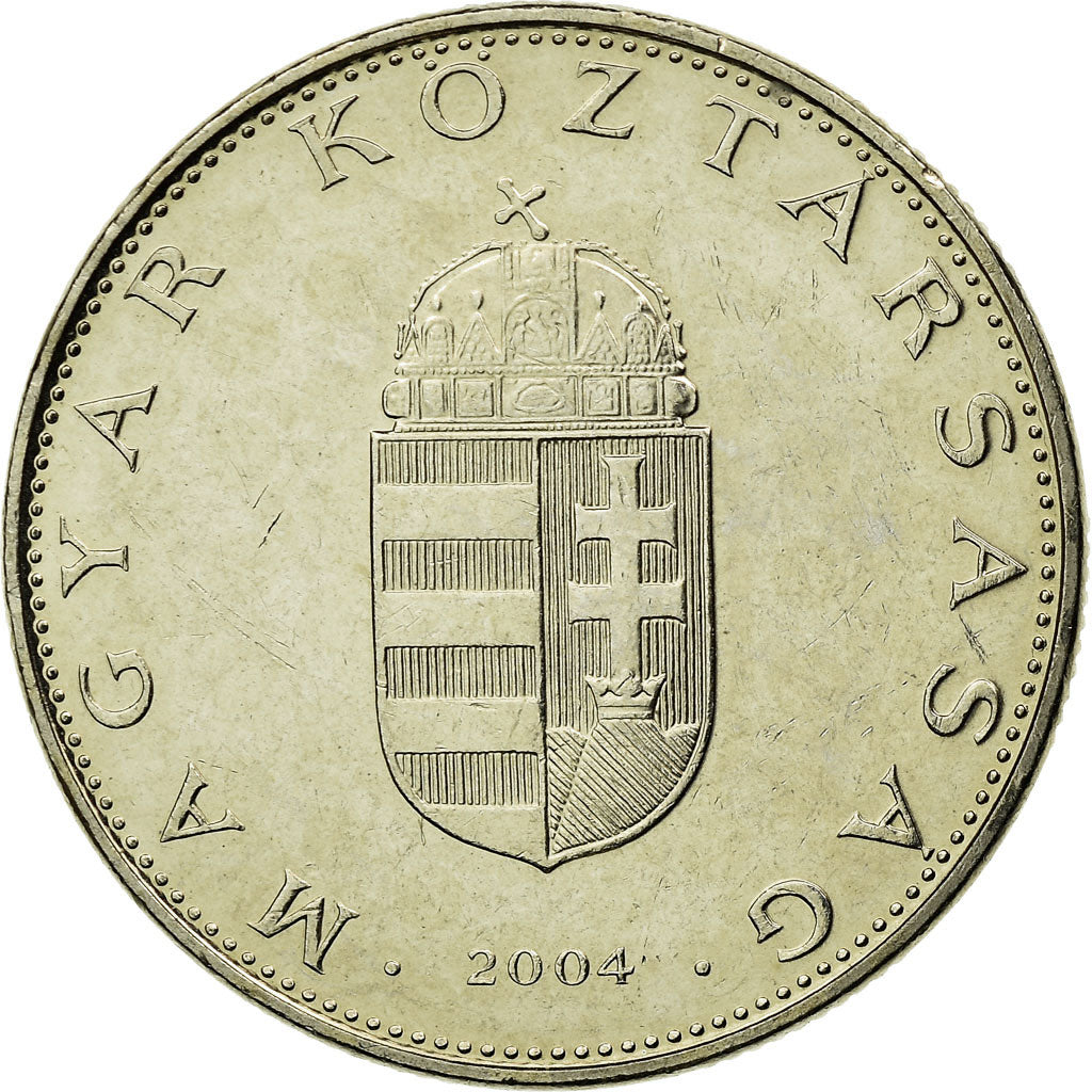 Munten, Hongarije, 10 Forint, 2004, Budapest, ZF, Copper-nickel, KM:695