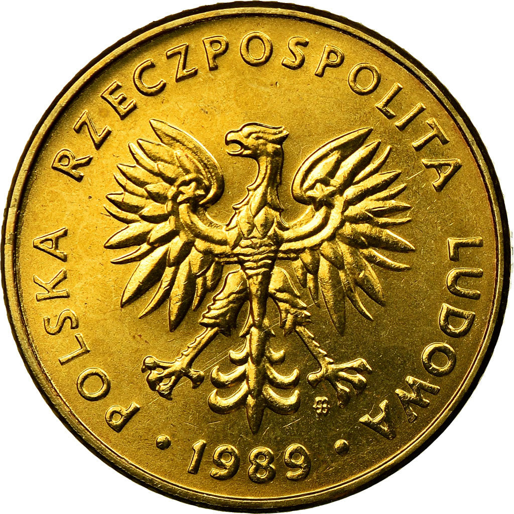 Munten, Polen, 10 Zlotych, 1989, Warsaw, PR, Tin, KM:152.2