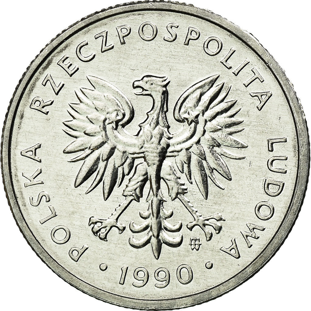 Monnaie, Pologne, 2 Zlote, 1990, Warsaw, SPL, Aluminium, KM:80.3