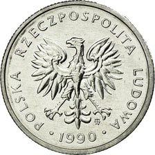 Monnaie, Pologne, 2 Zlote, 1990, Warsaw, SPL, Aluminium, KM:80.3