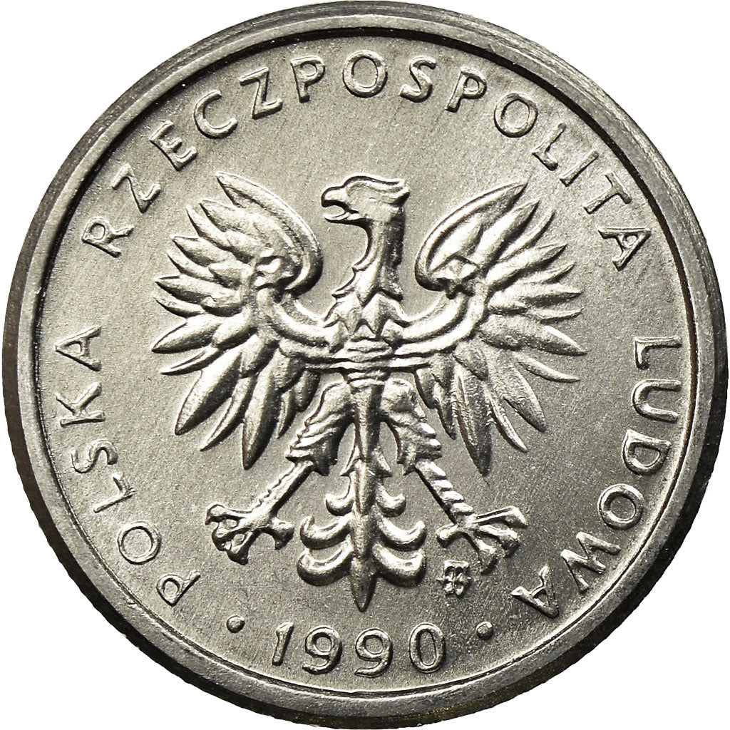 Münze, Polen, Zloty, 1990, Warsaw, UNZ, Aluminium, KM:49.3