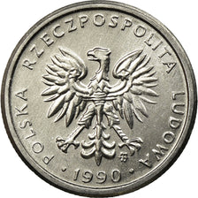 Münze, Polen, Zloty, 1990, Warsaw, UNZ, Aluminium, KM:49.3