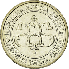 Coin, Serbia, 2 Dinara, 2003, MS(63), Copper-Nickel-Zinc, KM:35