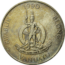 Coin, Vanuatu, 50 Vatu, 1990, British Royal Mint, EF(40-45), Copper-nickel, KM:8