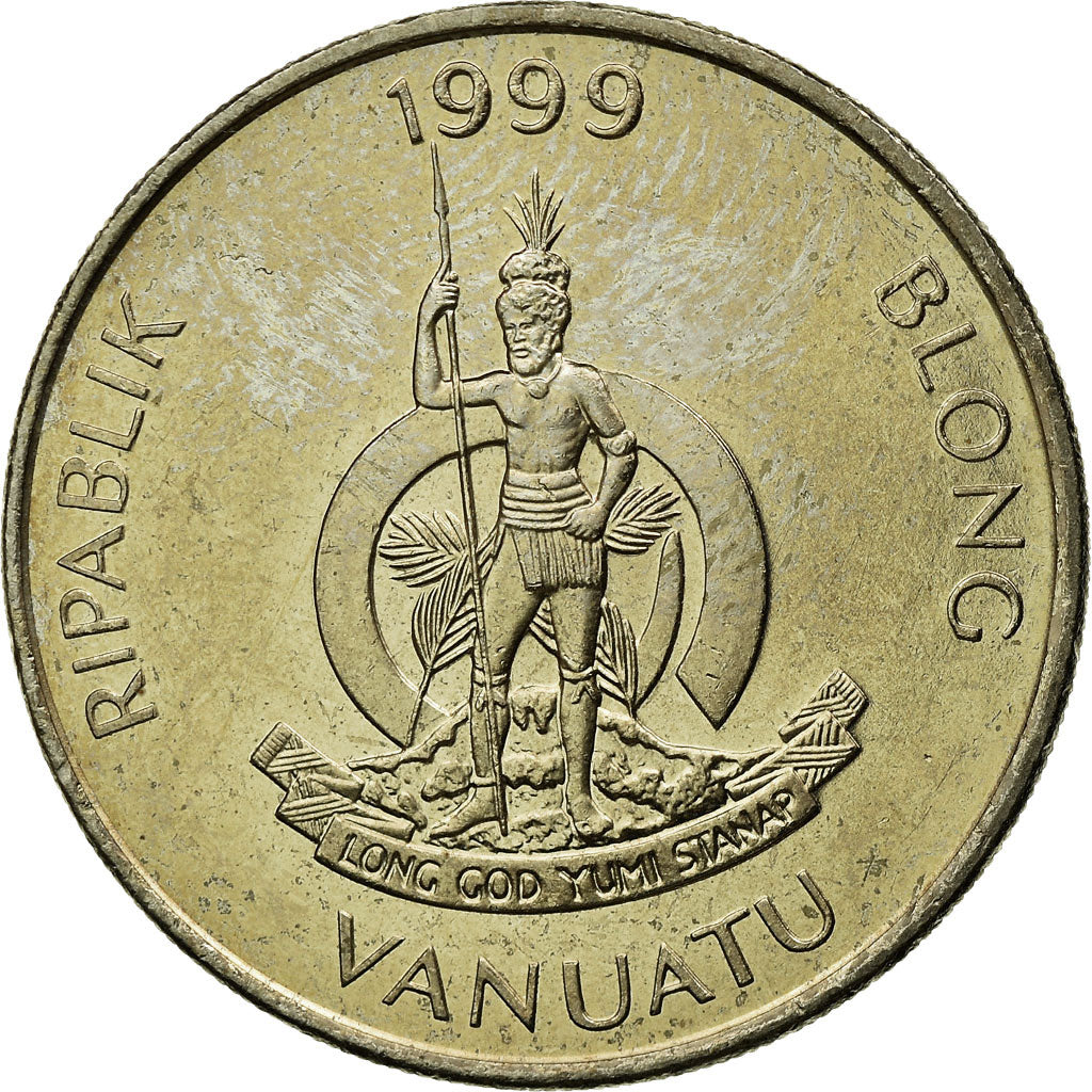 Coin, Vanuatu, 20 Vatu, 1999, British Royal Mint, AU(55-58), Copper-nickel, KM:7