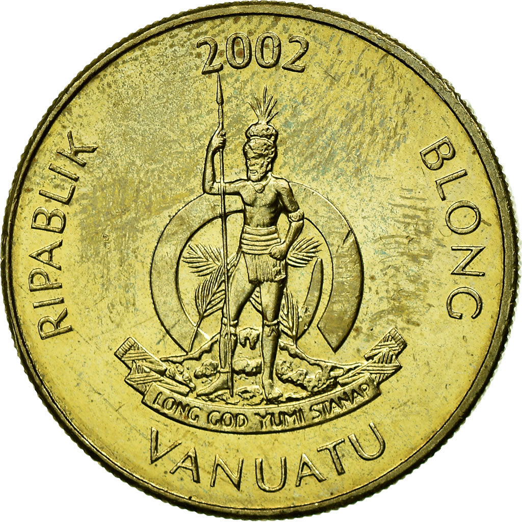 Coin, Vanuatu, 100 Vatu, 2002, British Royal Mint, EF(40-45), Nickel-brass, KM:9