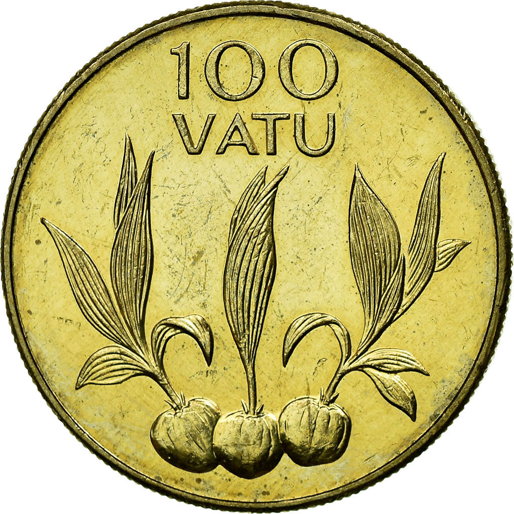 Coin, Vanuatu, 100 Vatu, 2002, British Royal Mint, EF(40-45), Nickel-brass, KM:9