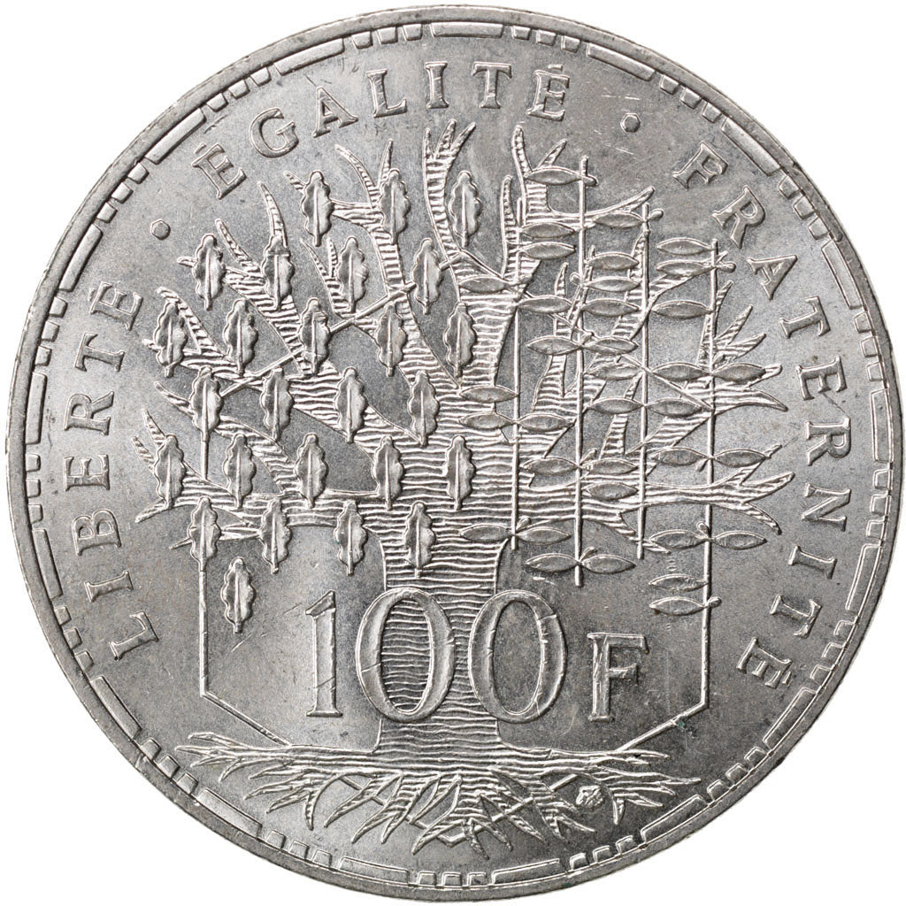FRANCE, Panthéon, 100 Francs, 1982, Paris, KM #951.1, AU(55-58), Silver, Gadoury