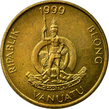 Coin, Vanuatu, 2 Vatu, 1999, British Royal Mint, AU(55-58), Nickel-brass, KM:4